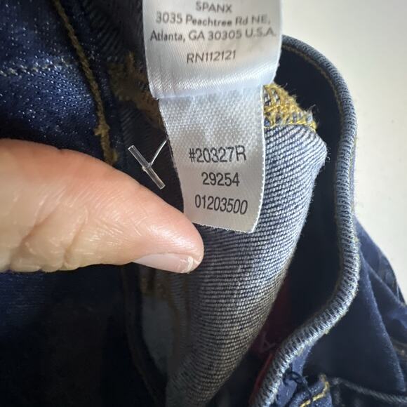 Spanx Womens Flare Jeans large Midnight Shade Stretch Denim Slimming 20327R - Picture 10 of 14